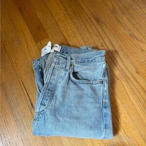 Agolde straight leg light wash jeans